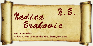 Nadica Braković vizit kartica